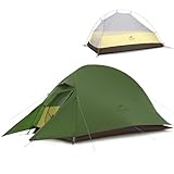 Naturehike Cloud Up 1 Camping Zelt für 1 Person Campingzelt Camping Zelt Ultraleichtes Einzelzelt 20D Wasserdichtes Zelt mit PU4000mm (Olivgrün)