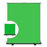 Dripex 150x200cm Green Screen Hintergrund mit Auto-Locking Rahmen, freistehende Fotoleinwand, tragbarer knitterfreier Chroma-Key-Panel zur Hintergrundentfernung für Fotografie Video