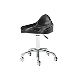 Generisch Sattelhocker Mit Rädern, Bürodrehstuhl Mit Breiter, Dicker Sitzpolsterung, Sattelstuhl, for Den Einsatz Im Salon, Spa, Heimmassage Und Büro(Color1)