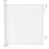 CSL - Schutzgitter Treppe Baby – Baby Schutzgitter für Treppen und Türen – bis zu 180 cm – Kindersicheres Absperrgitter – Treppenschutzgitter ausziehbar - Sicherheitsgitter Safety Gate