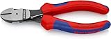 Knipex Kraft-Seitenschneider schwarz atramentiert, mit Mehrkomponenten-Hüllen 160 mm 74 12 160