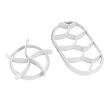 Luxshiny 2Stücke Backzubehör Runde und Gebäckform aus Kunststoff für DIY Backen und Langlebig für Home Shop und Bäckerei Weiß
