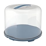 Rotho Fresh Tortenglocke XL, lebensmittelechter Kunststoff (PP) BPA-frei, blau/transparent, (35,5 x 34,5 x 26,0 cm)