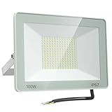 ANNIFUNLY LED-Strahler für den Außenbereich, 100 W, leistungsstark, Kaltweiß, 6500 K, Außenbeleuchtung, IP67, wasserdicht, Sicherheitslampe für den Außenbereich, für Terrasse, Garten, Werkstatt