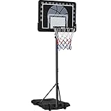 Yaheetech Basketballständer Höheverstellbare Basketballkörbe mit Rollen Tragbare Basketballanlage Standfuß mit Wasser oder Sand befüllbar Korbanlage für Indoor/Outdoor
