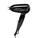 Braun Satin Hair 1 Style&Go Haartrockner, Föhn mit Stylingdüse, klappbar, HD130, schwarz