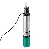 Mqwdxzfes DC 24V Solar Tiefbrunnenpumpe, 320W Edelstahlgehäuse Tauchpumpe mit 25m Förderhöhe & 16m Kabel, Klarwasser Tauchpumpe Solarpumpe für Brunnen/Bewässerung/Wasserversorgung, 3m³/h Durchfluss