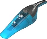 Black+Decker 2-in-1 Nass/Trocken-Handsauger (7.2V, Gummilippe für Nassreinigung aufsteckbar, transparenter Schmutzfangbehälter, inkl. Ladestation mit Wandhalterung, Bürste & Gummilippe) WDC215WA