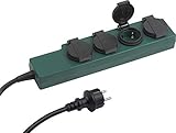 Meister Steckdosenleiste 4-fach - 1,4 m Kabel - Gummischlauchleitung - IP44 Außenbereich / Verteilersteckdose / Feuchtraum-Steckdosenverteiler / Outdoor-Steckdosenleiste / 7430910