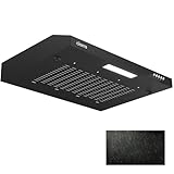 CIARRA CBCB6903 Unterbau Dunstabzugshaube 60cm Umlufthaube Einbau 3 Leistungsstufen Abluft Umluft Integrierte Unterschrank Unterbauhaube mit Kohlefiltermatte CBCF001 Kohlefilter