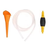 Siphonpumpe mit hohem Durchfluss, tragbare manuelle Kraftstofftransfer-Handpumpe mit Trichter für Gas, Benzin, Benzin, Öl, flüssiges Wasser