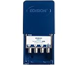 EDISION OMS-3 SAT-Verteiler 3-Fach MAST Outdoor, geignet für TV, Satellit, Kabel-Fernseher, Radio, Unicable, Frequenzbereich 5-2400Mhz, DVB-S2, DVB-T2, DVB-C, DC Durchgang, Wetterfestes Gehäuse