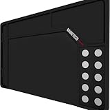 Magnetische Reinigungsmatte mit ölabweisendem Anti-Rutsch für Werkzeug- und Komponentenorganisation in der Elektronik-Reparatur und Löten (420 x 265 x 4,5 cm, schwarz)