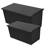 Gadpiparty 2 Stück Teiliges Carbon stahl Brotkasten Deckel Antihaftbeschichtete Toastbrot Backform für Laibe Große Kapazität Vielseitig für Brot Toast Kuchen für Familien und Bäckerei