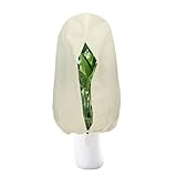 Winterschutz für Pflanzen - 120 x 180 cm Frostschutz Pflanzenabdeckungen mit Reißverschluss & Kordelzug, Pflanzenschutz Winter Haube für Bäume, Palmen & Balkonpflanzen, Winterschutzvlies, 1 Stück