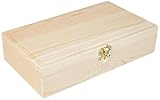 Rayher Holz Schatulle Rahmen, FSC Mix Credit, unbehandelt, mit Metall-Klappverschluss, Größe: 25 cm x 14 cm x 6 cm, 62296000