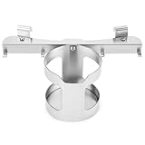 Onlyfire Grillbesteck-Halter mit 4 Haken und Flaschenhalter/Saucenhalter, Edelstahl Besteckhalter für Weber 47cm und 57cm Kugelgrills, BBQ Gasgrill Halterung für Grillzubehör und Küchenutensilien