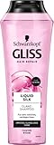 Gliss Shampoo Liquid Silk (250 ml), Haarshampoo für einen natürlichen Glanz, Pflegeshampoo glättet die Haaroberfläche für außergewöhnlich weiches Haar