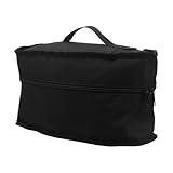 LOORGVEL Tragbare Aufbewahrungstasche für Dampfbügeleisen Wasserabweisend Kompakt mit Organizerfächern Reiseetui für Handdampfbügeleisen Schnelles Entnehmen Schwarz