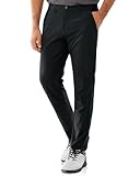 33,000ft Herren Golfhosen Atmungsaktive Stretch Hose für Männer Schnelltrockende Stretch Lange Golfhosen Schwarz 32W*32L