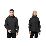 Jack Wolfskin Herren Stormy Point 2l Jkt M Jacket, Schwarz, XL EU & Damen Stormy Point Jacket, Schwarz, L EU