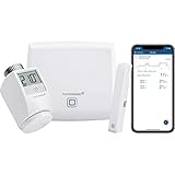 Homematic IP Smart Home Starter Set Raumklima, digitaler Thermostat Heizung, Steuerung per App, Alexa & Google Assistant, einfache Installation, Energie sparen, Thermostat und Fenstersensor, 142546A0