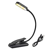 Hyuduo Buchleuchten 9 LEDs E-Book-Reader Zubehör Aufsteckbare Buchleuchte Wiederaufladbare USB-Lampen Leseleuchte mit 3 Einstellbaren Helligkeitsstufen (Schwarz)