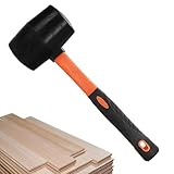 Gummihammer, doppelseitiger Hammer, schadet nicht, Gummihammer mit Glasfasergriff, stoßabsorbierender Fiberglasgriff für Zeltheringe