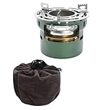 KiBcsLic Spirituskocher Metall Tragbar Leicht Stabil Spiritusbrenner Campingkocher
