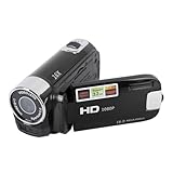 Yosoo Health Gear Videokamera Camcorder, 4K 48 MP DV Handkamera, 2,7-Zoll TFT drehbarer Bildschirm, 16 facher Digitalzoom Videokamera mit USB Kabel, Kompakter Camcorder (Black)