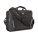 WENGER XE Brief 17 Laptop-Tasche zum Umhängen, Notebook bis 17 Zoll, Tabletfach, Aktentasche, Organizer, 25 l, Damen Herren, Büro Business-Reisen Uni, Schwarz, 653301