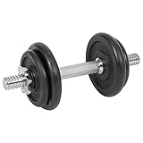 Sport-Tec Kurzhantel Set, 10 kg, Hantel, Workout Hantel, Fitnesstraing, Hantelstange und Hantelscheiben aus Gusseisen