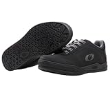 O'NEAL | Mountainbike-Schuhe | MTB Downhill Freeride | Vegan | SPD-Pedalplatten-kompatibel, Oberseite: haltbares und leichtes PU, atmungsaktiv | Pinned SPD V.22 Shoe | Erwachsene | Schwarz Grau | 42