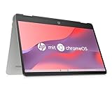 HP Chromebook x360 Laptop, 14' Touchscreen, Intel Celeron N4120, 4 GB DDR4 RAM, 64 GB eMMC, Intel UHD Graphics 600, ChromeOS Betriebssystem, QWERTZ, Germini, Ceramic White