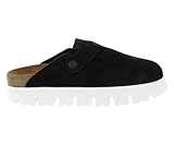 Birkenstock Boston Chunky Suede Leather Clogs Blac Black