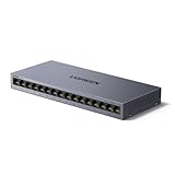 UGREEN LAN Switch 16 Port Netzwerk Switch Gigabit Switch automatische Geschwindigkeit von 10/100/1000Mbps,Unmanaged,Portisolierung ,Metallgehäuse Ethernet Switch für TV/Laptop/Switch/Router/Monitor