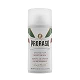 Proraso Shaving Foam Sensitive, 300 ml, Rasierschaum für Männer mit Hafer und Grüntee-Extrakten beruhigt und beugt Irritationen vor, Made in Italy, Weiß