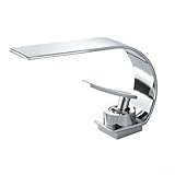 Moderner Wasserfall-Wasserhahn aus langlebigem Messing, zur Verschönerung jeder Küche oder Badewanne (Silber)