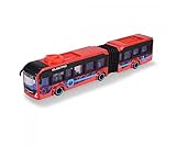 Dickie Toys - Spielzeug-Bus Volvo (rot) – lenkbarer City...