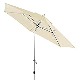 Doppler EXPERT Auto Tilt 280 – Knickbarer Sonnenschirm für Balkon oder Terrasse – Regenabweisend – ca. 280 cm – Natur