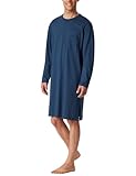 Schiesser Herren lang-Bigshirt-Sleepshirt-Baumwolle-Comfort Essentials Nachthemd, atlantikblau_182022, 54