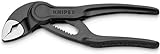 KNIPEX Cobra® XS Mini-Wasserpumpenzange, 100 mm, Muttern bis 24 mm, Rohre bis 28 mm, Selbstklemm-Effekt, Rohrzange, EDC, 87 00 100