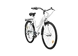 Probike 26 Zoll City Fahrrad Urban Cityräd Shimano 6-Gang Damen, Herren, Mädchen, geeignet ab 155 cm - 175 cm (Weißer Glanz)