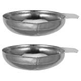 SOIMISS 2 Stück Mini Elektronische Waage Schalen aus Edelstahl Spitz Zulaufend für Präzises Wiegen von Schmuck Feinstoffen und Lebensmitteln Praktische Aufbewahrungstabletts Vielseitig