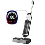 Hearten Nass Trockensauger Akku, Tiefenreinigungswasser Durch Elektrolyse Erzeugen, Sprachansage, Staubsauger mit Wischfunktion, Selbstreinigung, LED-Display, für Harte Boden,Tierhaare
