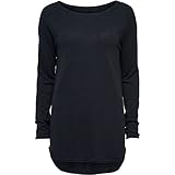 ONLY Damen Langer Feinstrick Pullover | Langarm Rundhals Knit Sweater | Stretch Jumper Locker ONLMILA, Farben:Schwarz, Größe:L
