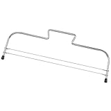 Westmark Tortenbodenteiler/Tortenschneider mit 2 gezahnten Schneiddrähten, Rostfreier Edelstahl, Länge: 32 cm, Simplex-Duo, Silber, 71602270