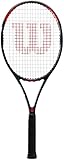 Wilson Tennisschläger Pro Staff Precision 103, Carbonglasfaser, Kopflastige Balance, 285 g, 69,2 cm Länge, Black / Red