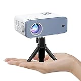 Mini Beamer, VOPLLS 16000L Beamer Full HD 1080P Unterstützt, Tragbar Video Projektor mit 50% Zoom, Heimkino Projektor für Handy Phone, Tablet/Laptop/PC/TV-Box