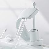 FANDIAO Waschtischarmatur Wasserfall Badezimmer Waschbecken Wasserhahn mit heißem und kaltem Wasser Messing Untertischwaschbecken Waschbecken Wasserhahn (Cromo A)